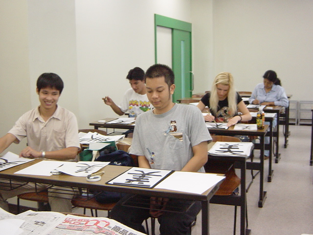 留学生書道講座-農大にて-